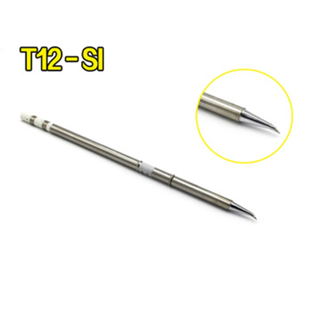 

1pc 951 Lead-free Soldering Station T12 Heating Core Soldering Iron Tip White Curved Metal Welding Soldering Supplies Accessorie