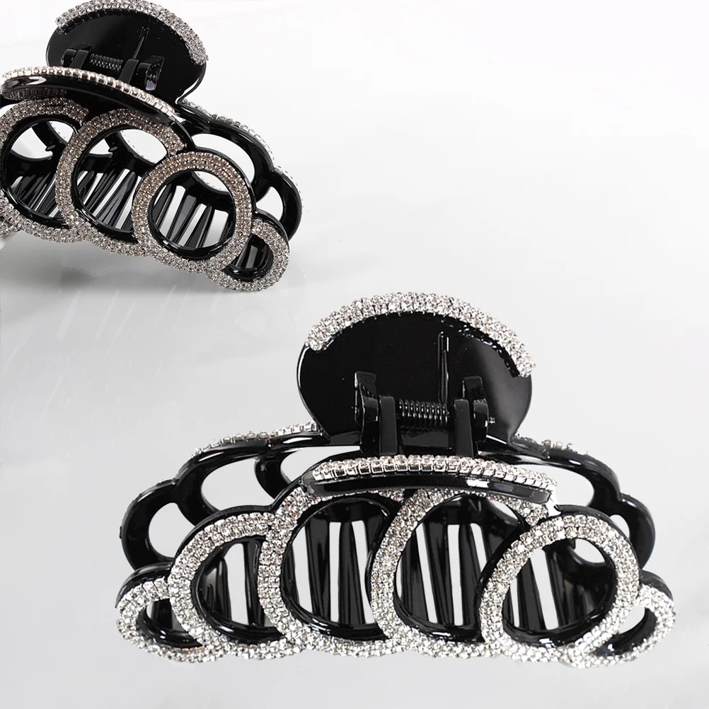 Fashion Hair Clip Hair Crab Clamp Large Rhinestones Jaw Clips Strong Hair Claw Clips  Hair Styling Accessories For Women Girl 3