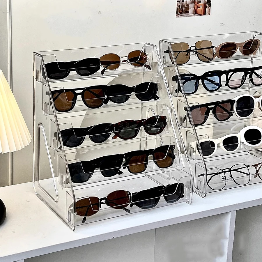 Sunglasses storage box, acrylic ladder bracket, frame, myopia glasses, sunglasses storage ladder rack 6
