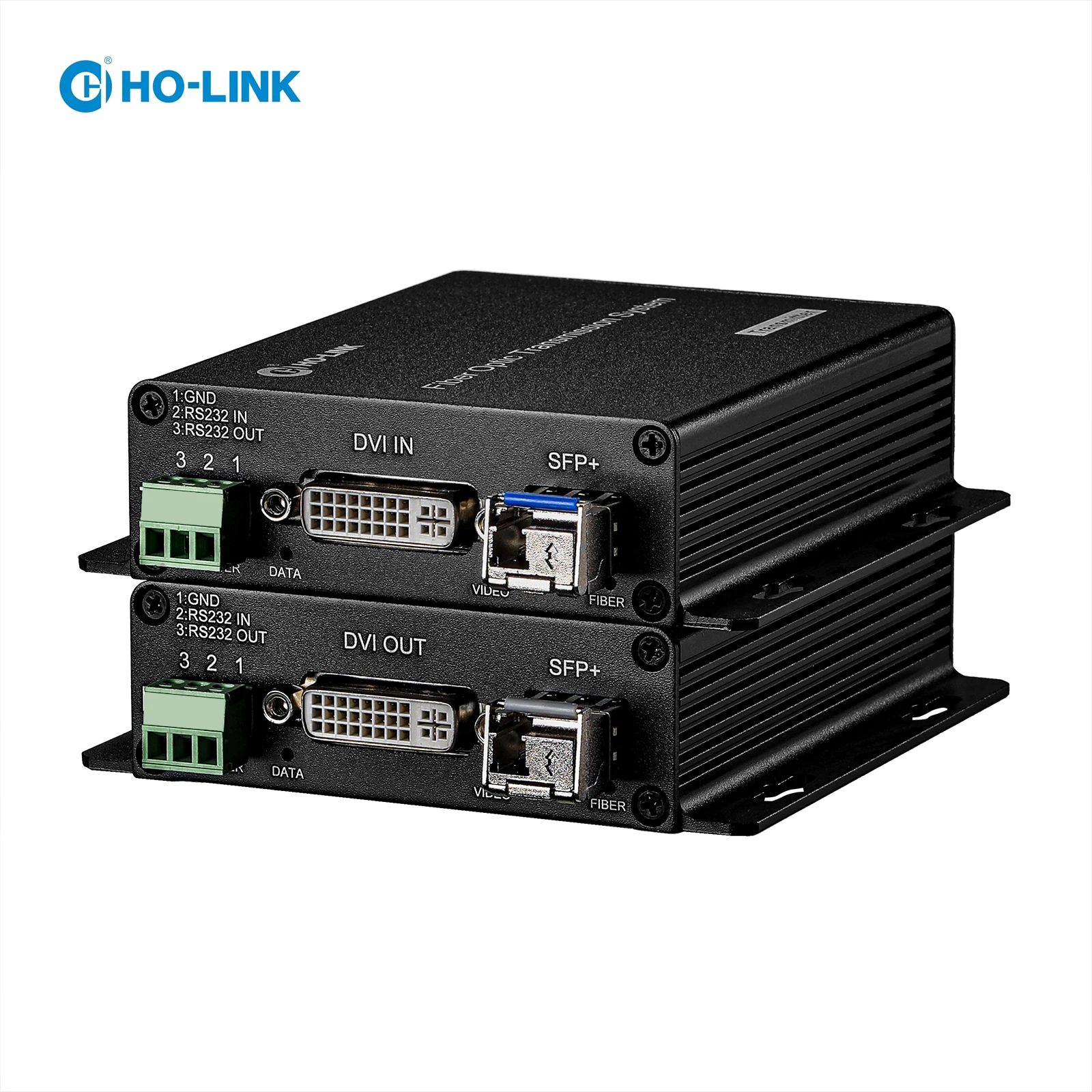 4K DVI fiber optic extender over single core fiber