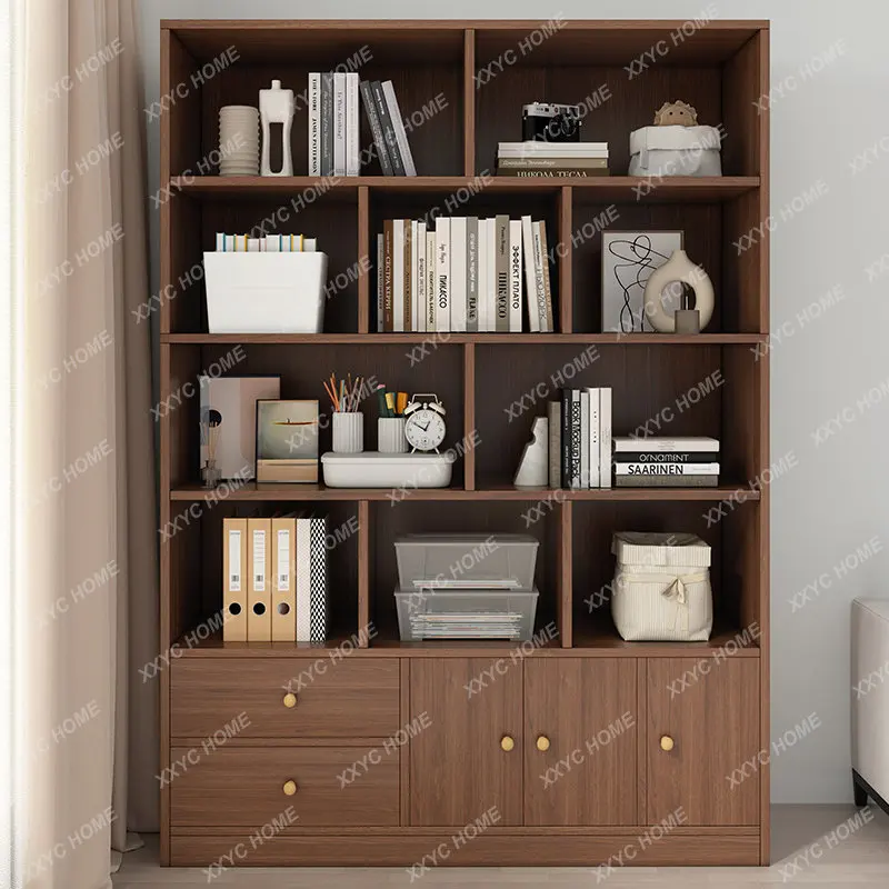 

Bookshelf and Storage Shelf Floor Wall Cabinet Simple Living Room Storage Shelf Locker Home Bookcase