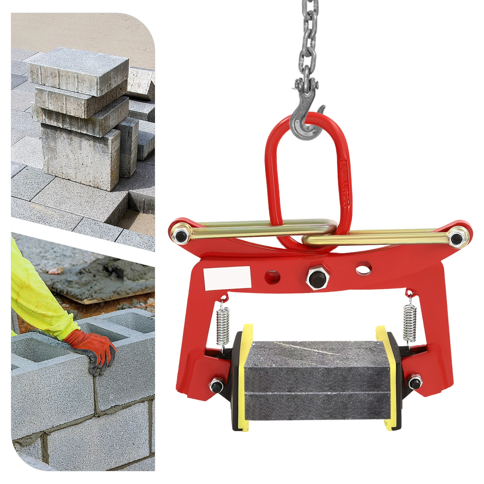 Pince de levage de pince à pierre de 330kg, pince à pierre de 8 pouces, ouverture de 10 à 24cm pour la Construction et les usines