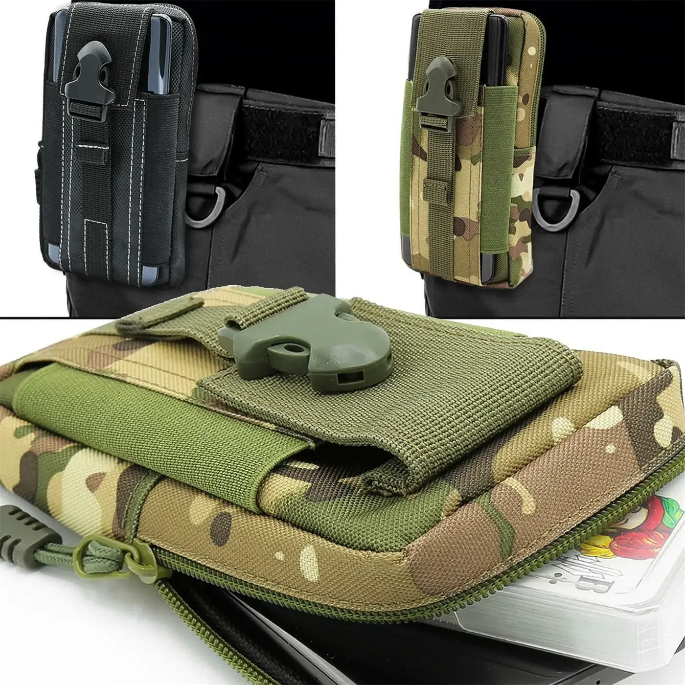 Nylon Phone Holster Case Belt Bag Cover for Outdoor Sports
