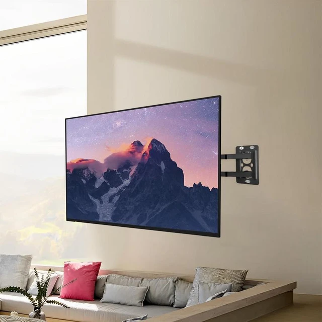 Soporte Pared Inclinable Tv 26 60 Pulgadas Led Lcd Oled Plasma 4k Panel  Plano Curvo Monitor Pantalla Soporte Montaje En Pared Adapta Montantes  Madera 16 18 24 Vesa 400x400 Mm 110 Lbs