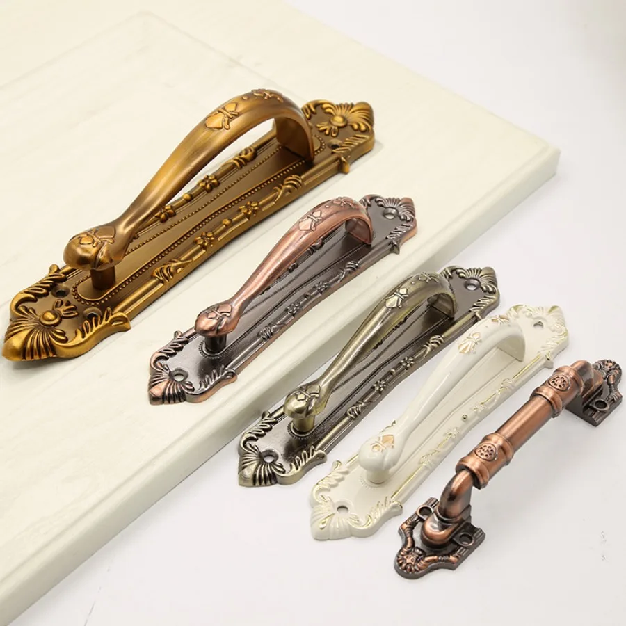 Nordic Vintage Wooden Door Handles Bedroom Sliding Door Furniture Hardware Push Pulls Wardrobe Handle Cupboard Handles door handles cabinet handles