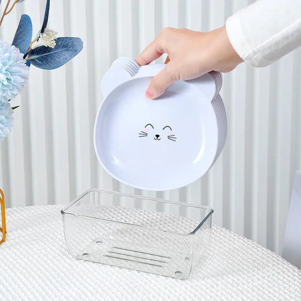Kitchen Tableware Kawaii Plates For Food Cute Bear Household Plastic Friut Snack Plate Sauce Dish Plates Dinnerware Table