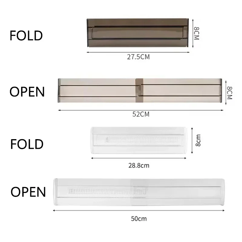 Drawer Dividers Adjustable Kitchen Expansion Contraction Combination Drawer Organizer Clear Plastic Organizer Storage Box 2