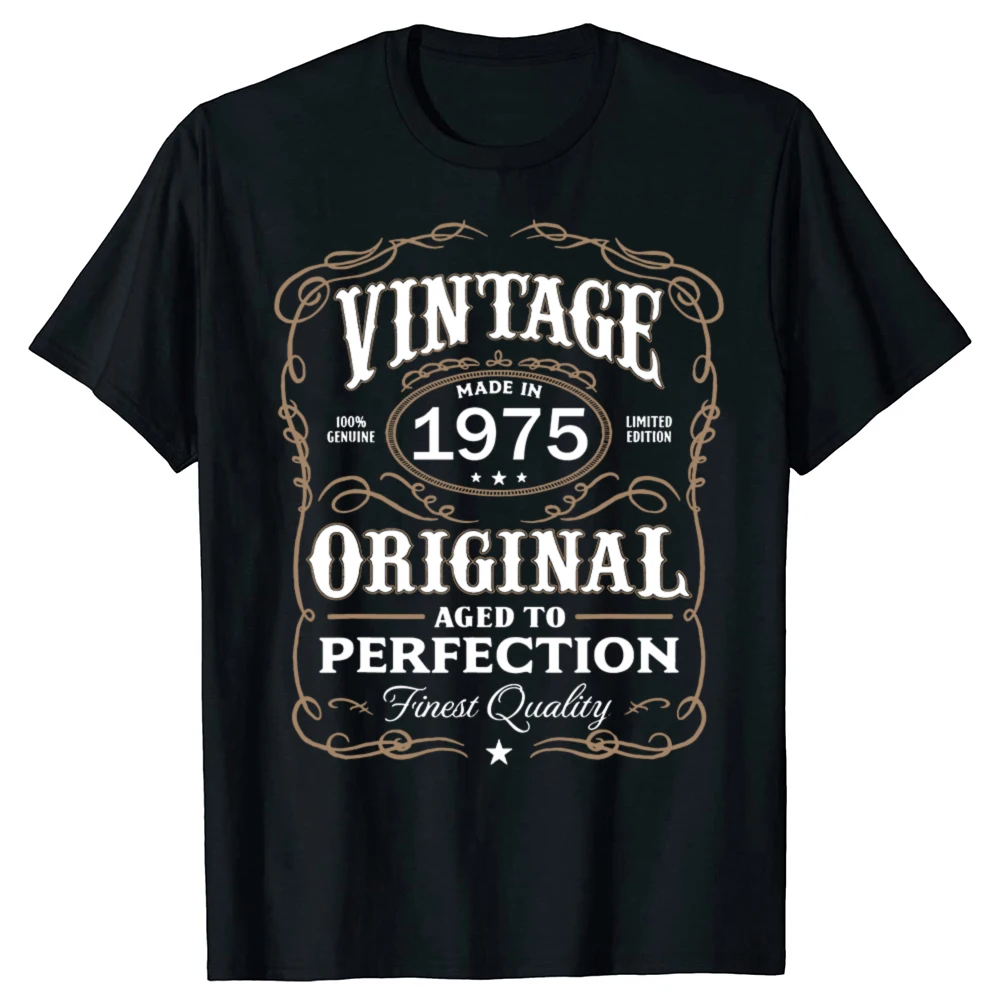 Geschenke zum 50. Geburtstag, für Männer und Frauen, 50 Jahre alt, Vintage 1975, Party-T-Shirt, Damen- und Herrenbekleidung, Streetwear, grafische T-Shirts, Tops