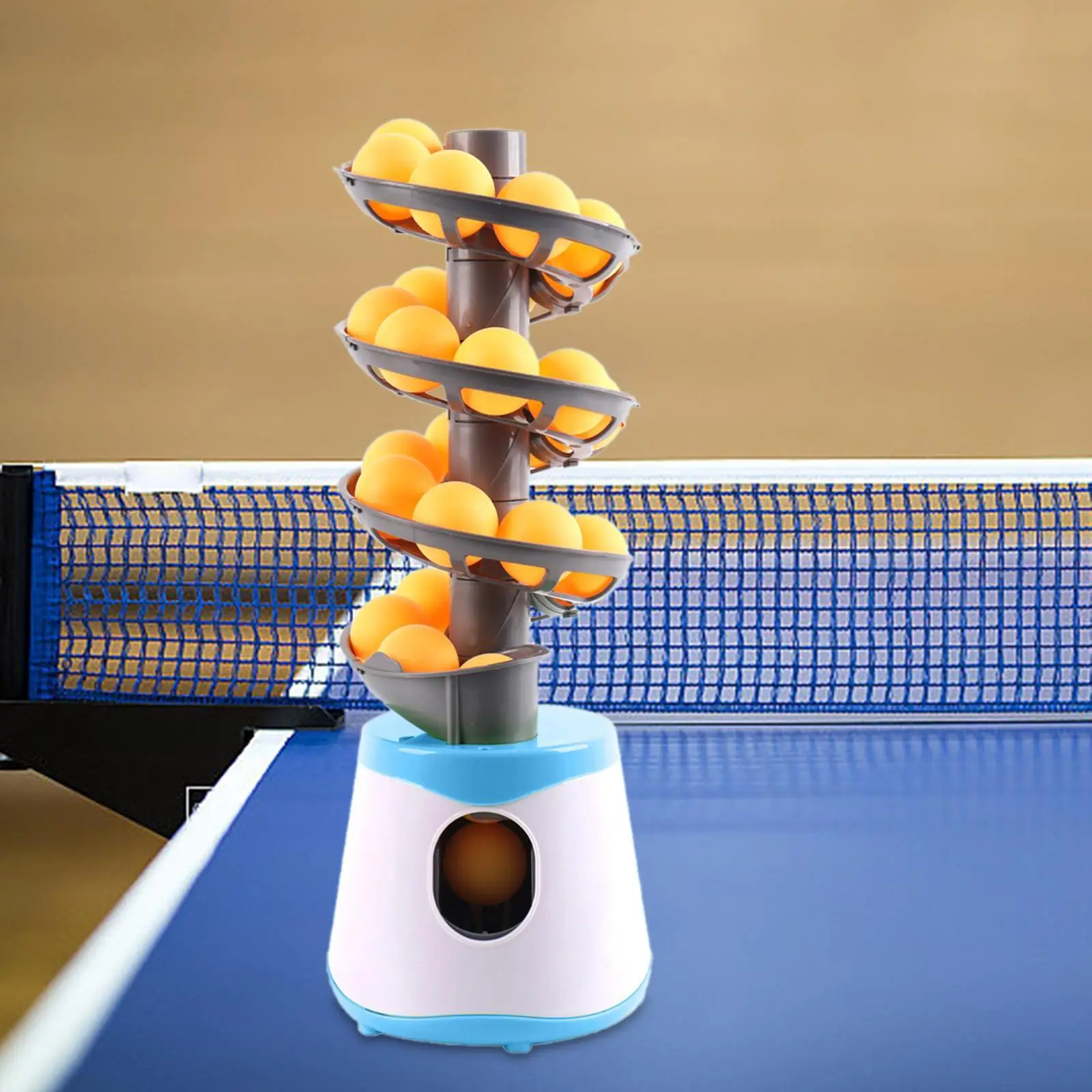 Table Tennis Robot Portable Automatic Launcher Robot for Beginners Self Play Holds 50 Balls
