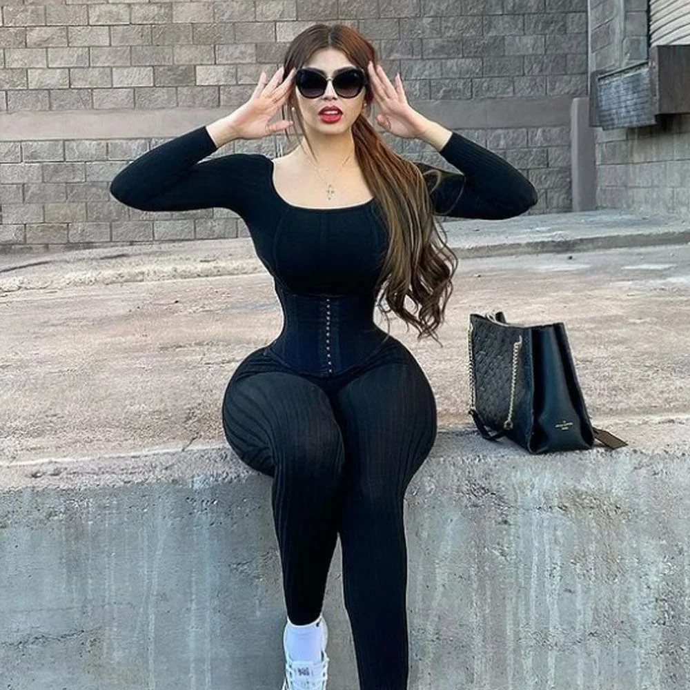 Yoga Fitness Exercise Fat Burning Gym Pants Adjustable Waist Trainer Girdling Flat Belly High Compression Slimming Corset
