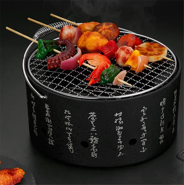 Portable Japanese BBQ Grill Charcoal Barbecue Grills Aluminium Alloy Indoor  Outdoor BBQ Grill Pan Barbecue Stove - AliExpress