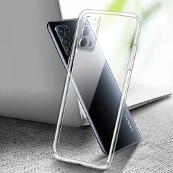 Premium Transparent Shockproof TPU Silicone Phone Case - Camera Protective, Soft Touch for OPPO A73 5G (Clear)