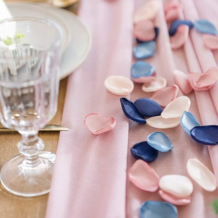 100pcs Satin Rose Petals Artifical Flowers Handmade Home Table Decor Marriage Birthday Party Decoration Accessories