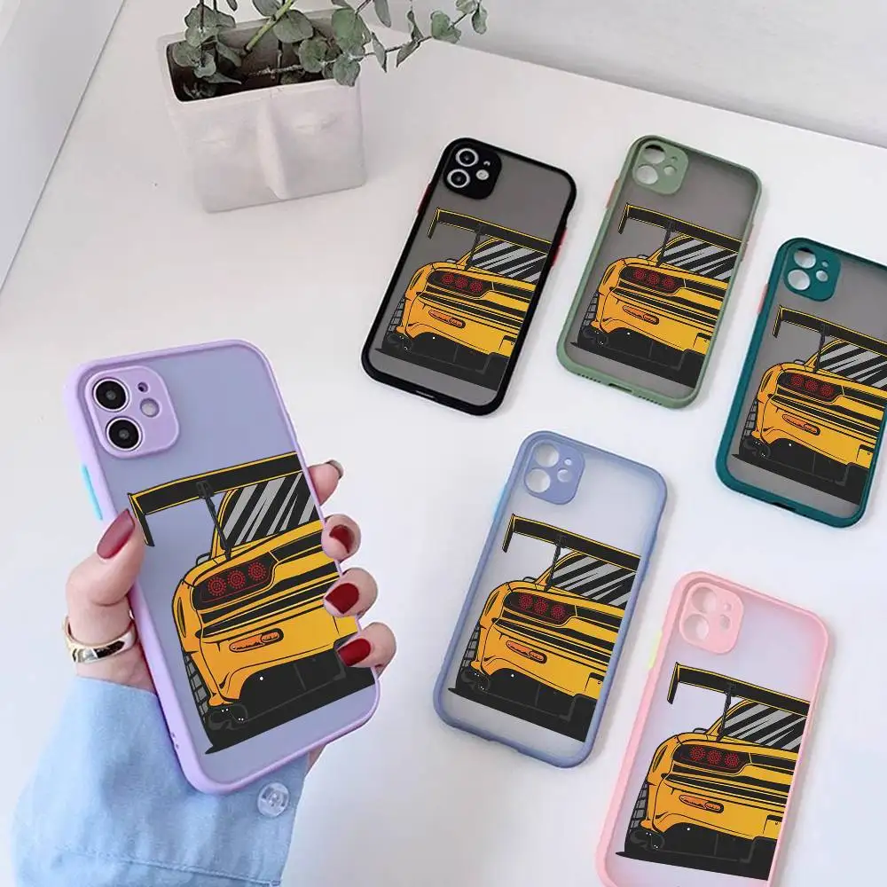 Enhanced Shockproof JDM Car Silicone Phone Case - Durable Hard Cover