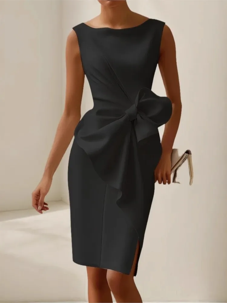 slim fit dress slacks Red Big Bow Homecoming Dresses with Pockets Short Prom Dresses SD1396 –  Viniodress main image 0