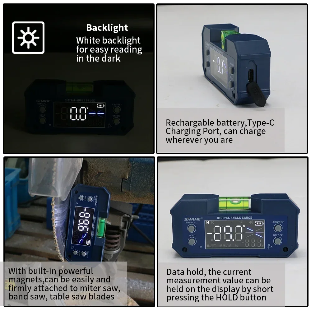 Dual Axis Digital Protractor Inclinometer Rechargable Digital Angle Finder Level Box Optional Wireless transmission digital angle protractor,angle protractor,digital angle meter,angle measuring tool,digital inclinometer