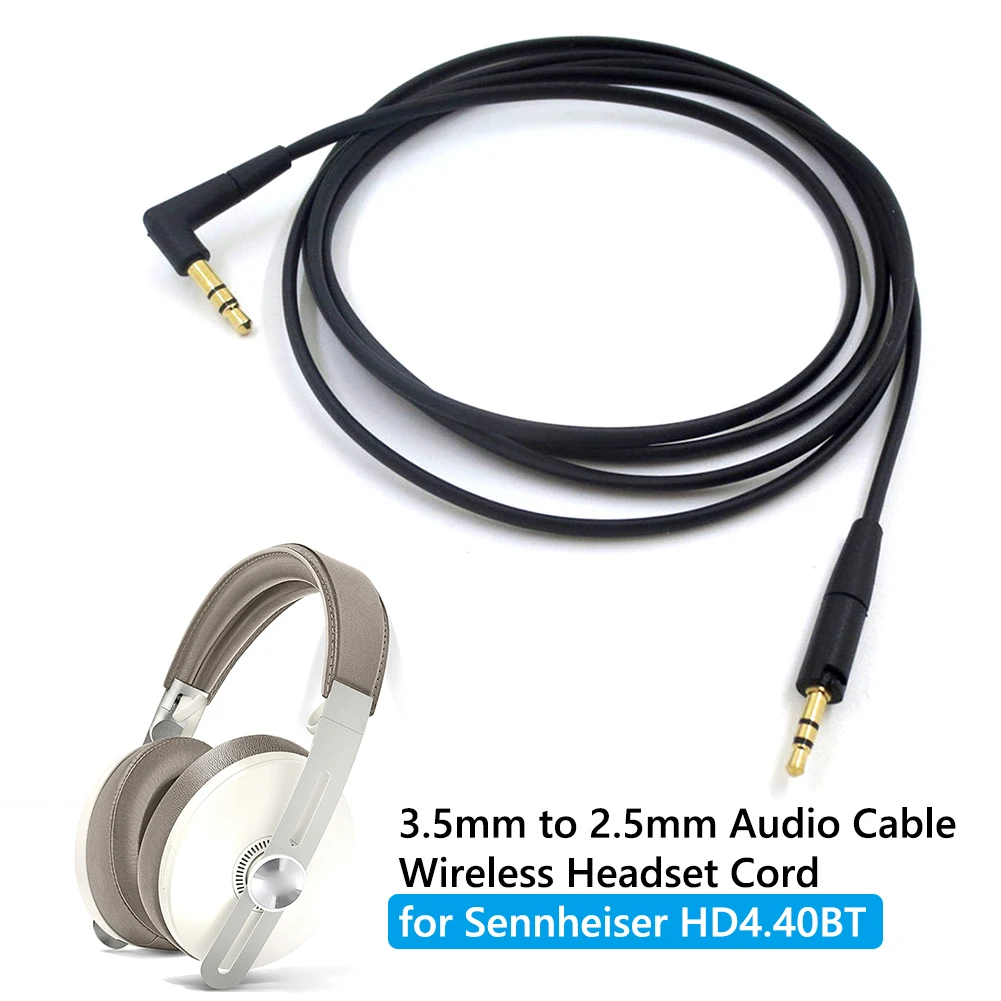 Replacement Audio Cable 3.5mm To 2.5mm Headset Cord Wire For Sennheiser HD400S HD350BT HD4.30 HD4.40BT Wireless Headphone