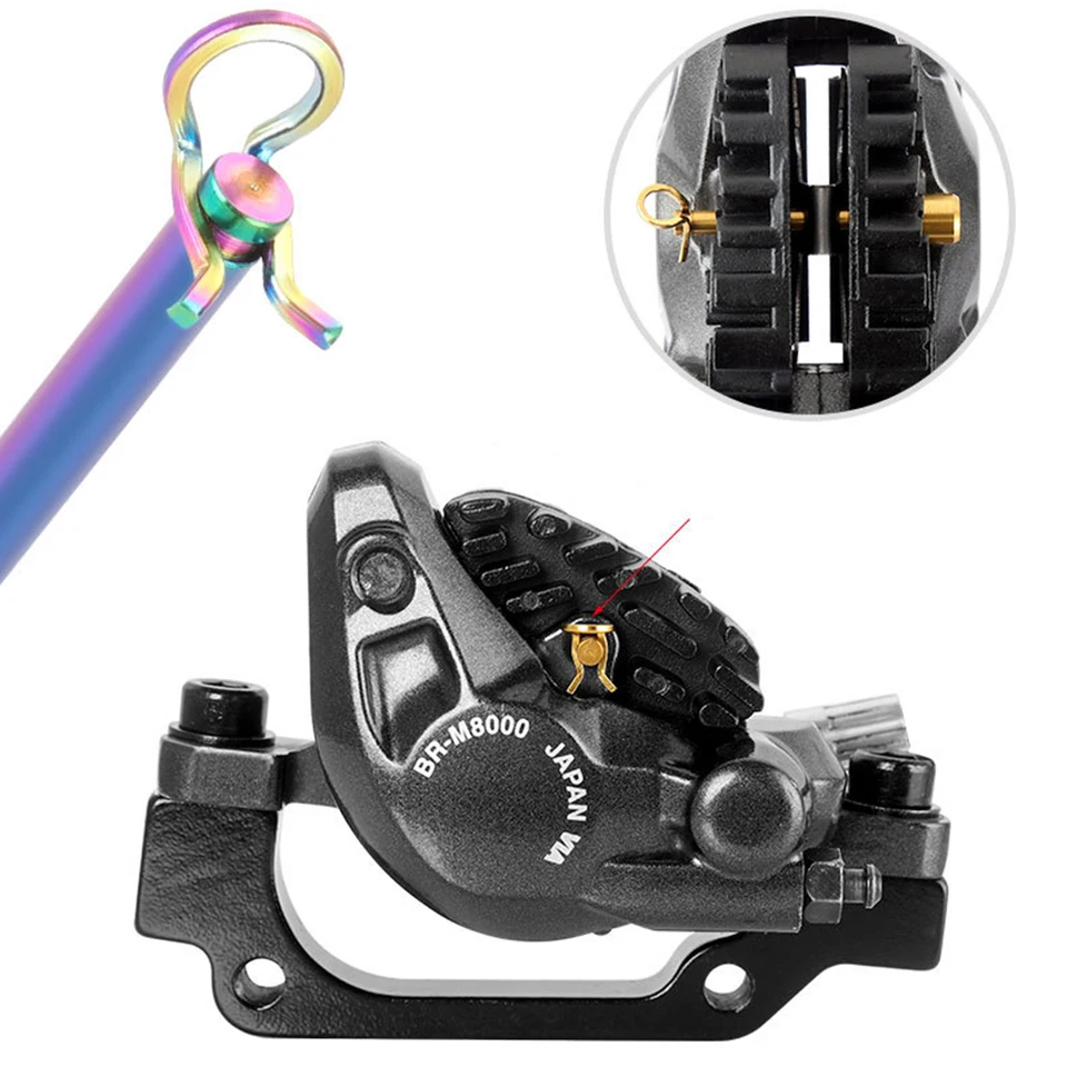 Clip De Resorte Para Pinza De Freno Shimano XT SLX XTR - Acero Inoxidable Plateado, Paquete De 5 O 10