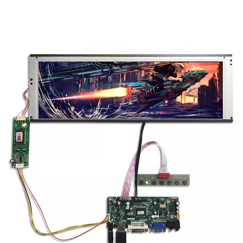 Polegada Lta149b780f 1280×390 Tela Lcd com h Dmi Dvi Vga Placa Controladora Lcd para Arcade Lcd Marquee Pinball Dmd Exibição do Carro 14.9