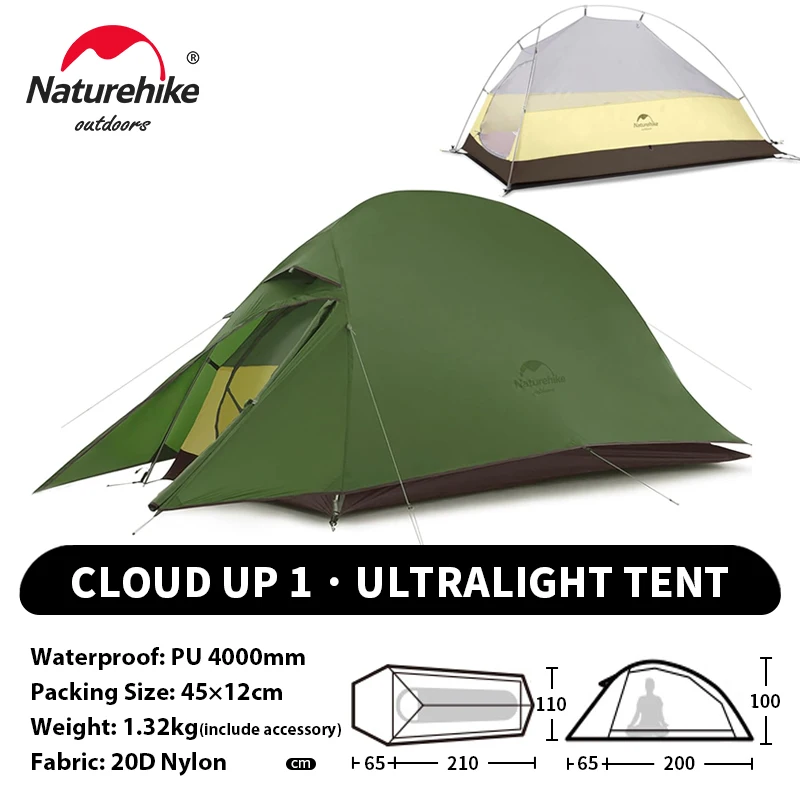 Naturehike Cloud Up 1 Upgraded Tent Ultralight Camping Tent
