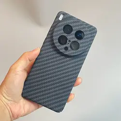 Carbon Fiber Slim Protective Back Cover Case for Vivo X300 (Black)