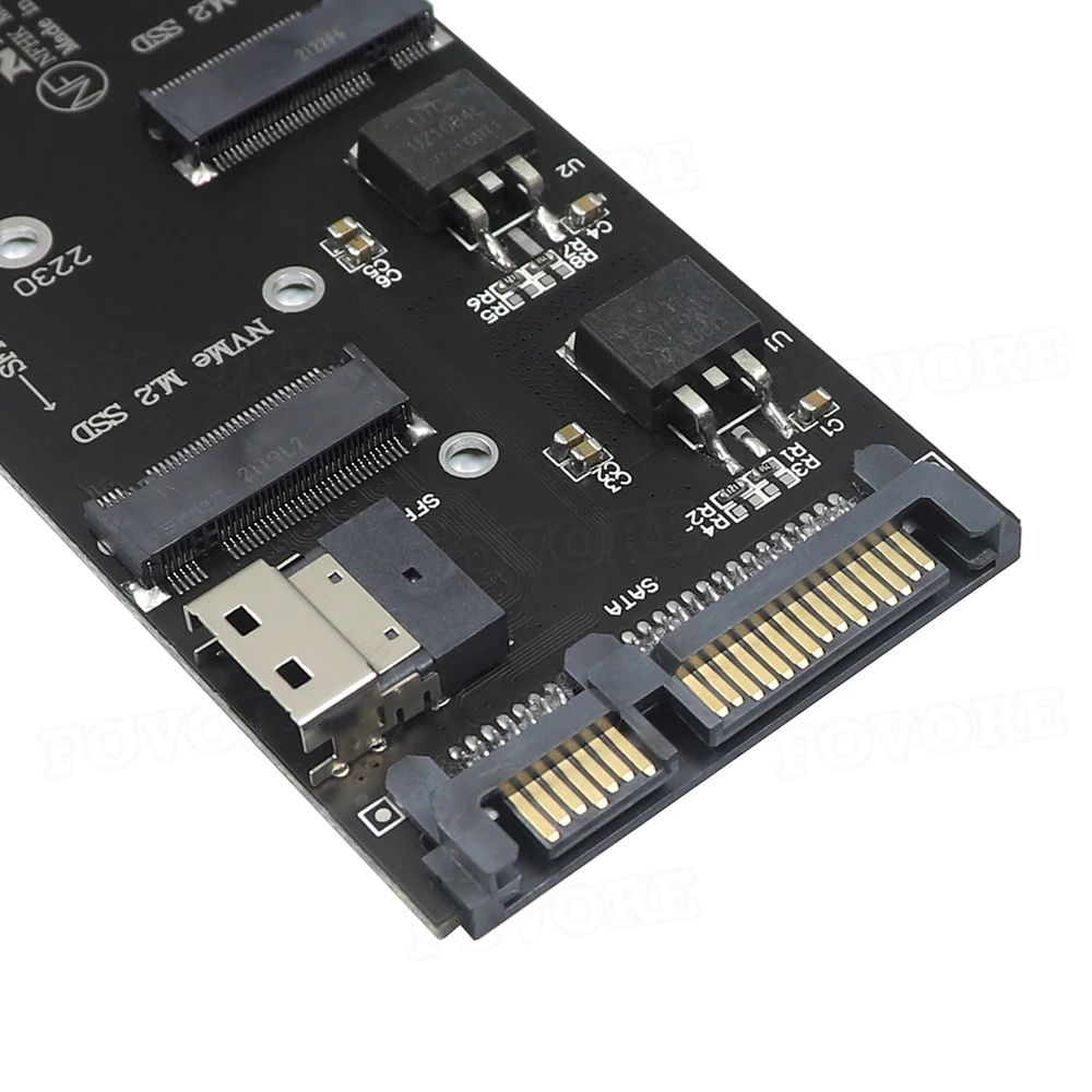 WHITE - Adaptateur 2 En 1 M.2 Ssd Vers U.2, Nvme Et Sata-bus, Ngff Sdd