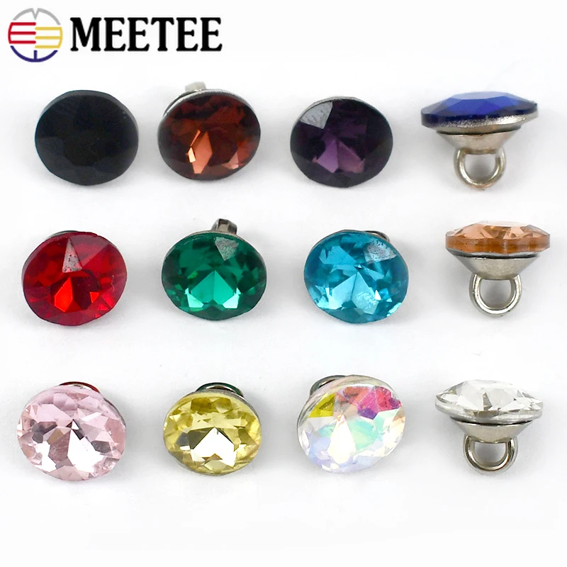 20/50mm 9mm 유리 드릴 의류 단추 칼라 라운드 클라스프 셔츠 단추 DIY 의류 장 바느질 액세서리
