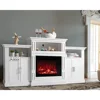 Electric Fireplace with Mantel, Fireplace TV Stand for TVs Up to 85'', Modern Entertainment Center with Storage 1