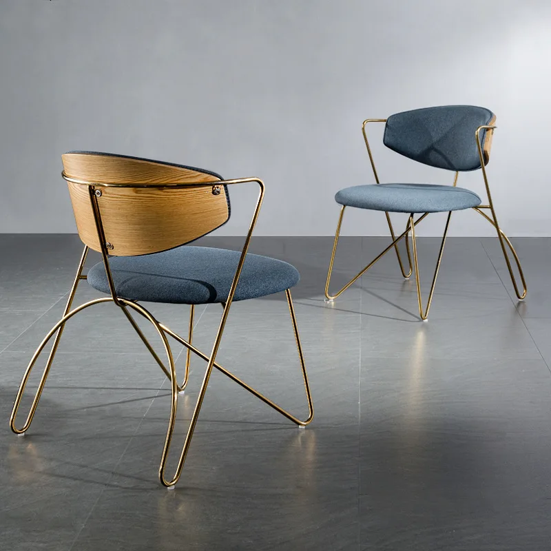 

Nordic Dining Chair Kitchen Furniture Luxury Armchair Dining Chairs Industrial Restaurant Dessert Milk Tea Shop Lounge Chair
