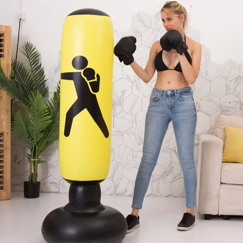Fitness Inflatable Punching Bag Stress Punch Tower Fight Exercise Speed Stand Power Boxing Target Bag for Teens Adults