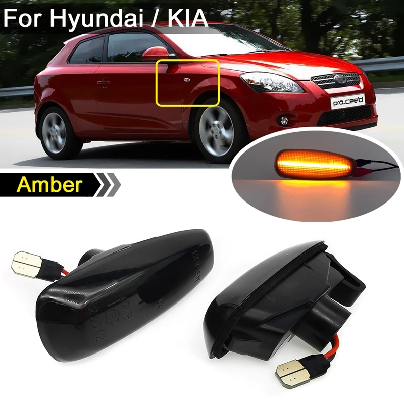 Car Front Led Side Marker Light Side Turn Signal Blinker For Kia Ceed