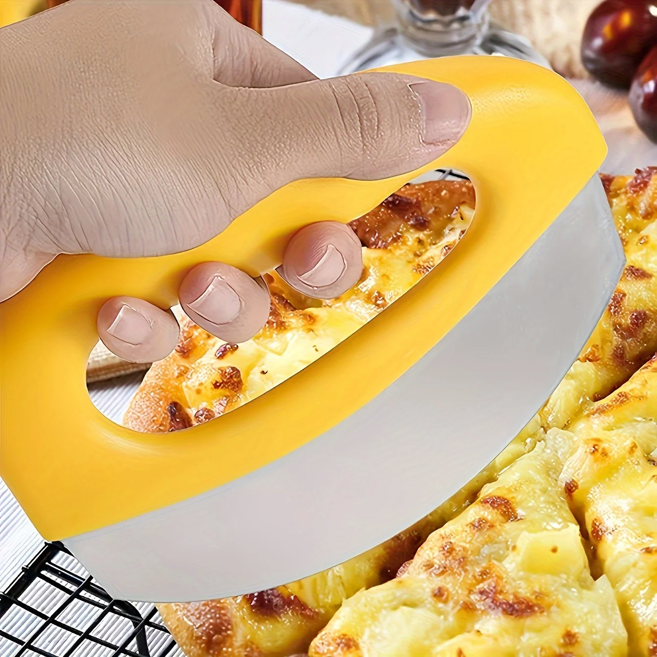 Stainless Steel Pizza Cutter Multi-functional Food Chopper