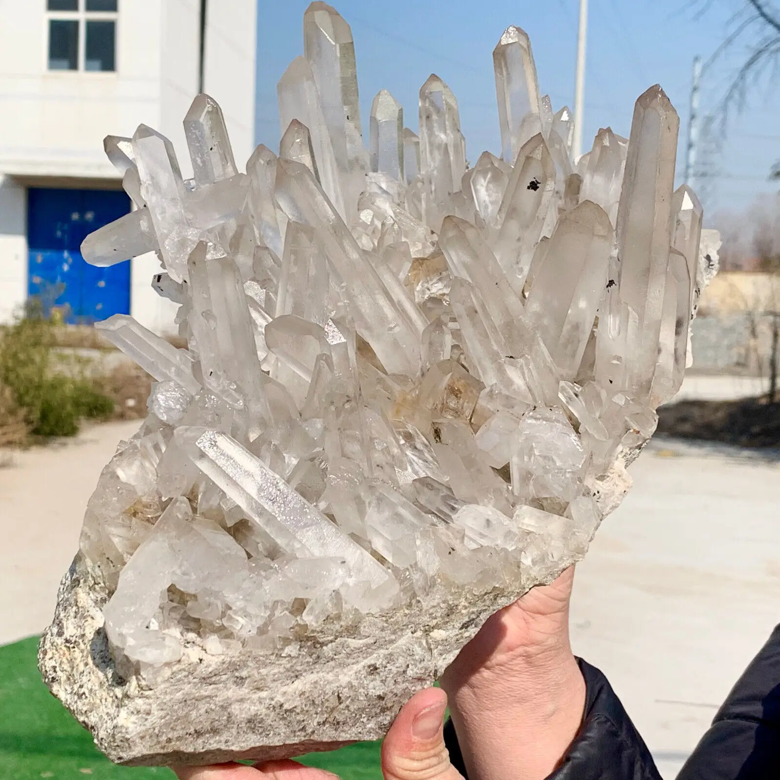 Natural Rare White Quartz Crystal Cluster Mineral Specimen Healing 6