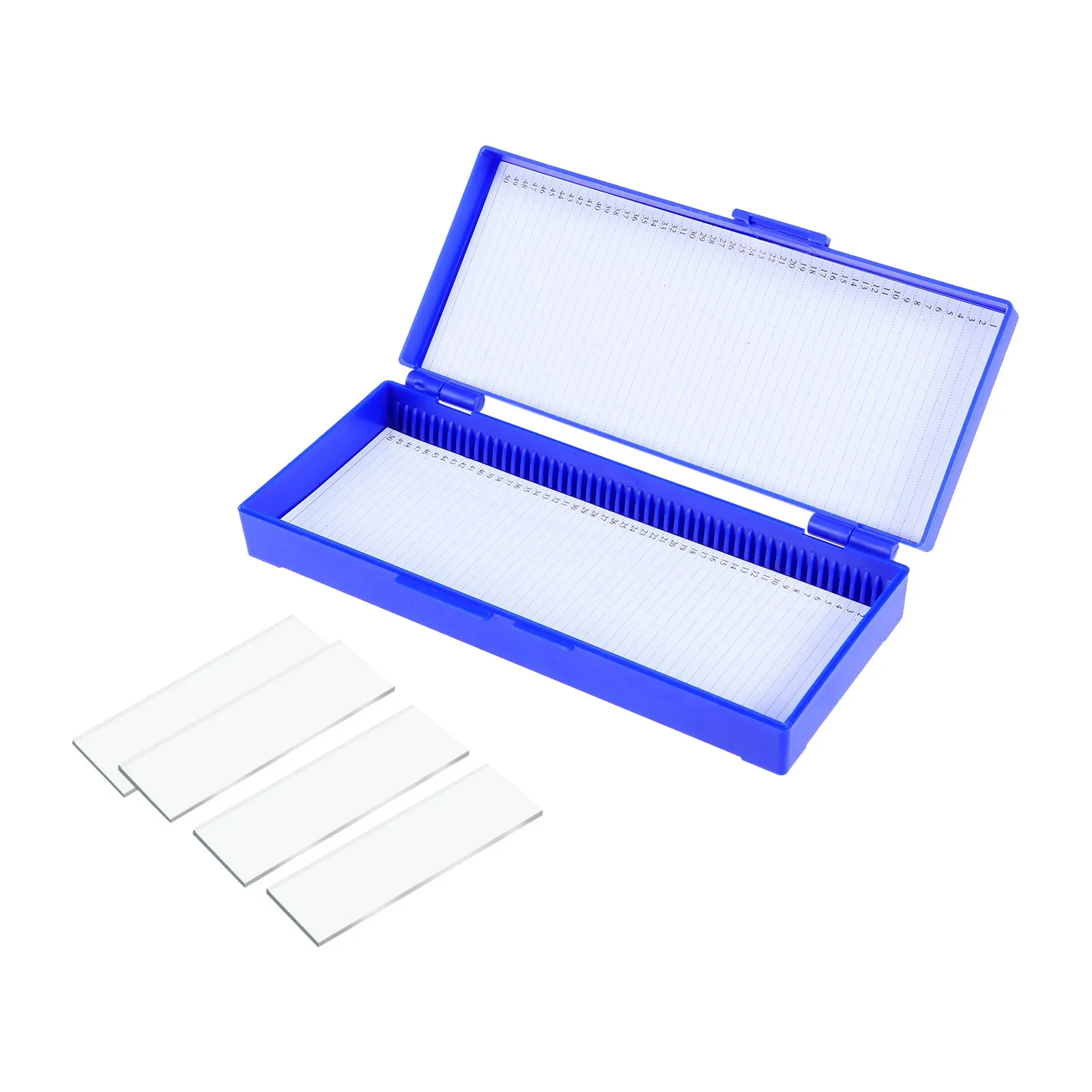 플라스틱 현미경 용량 표시된 위치 번호가 매겨진 내용 시트 상단 힌지형 보안 뚜껑 간편 세척 고온 사용 가능