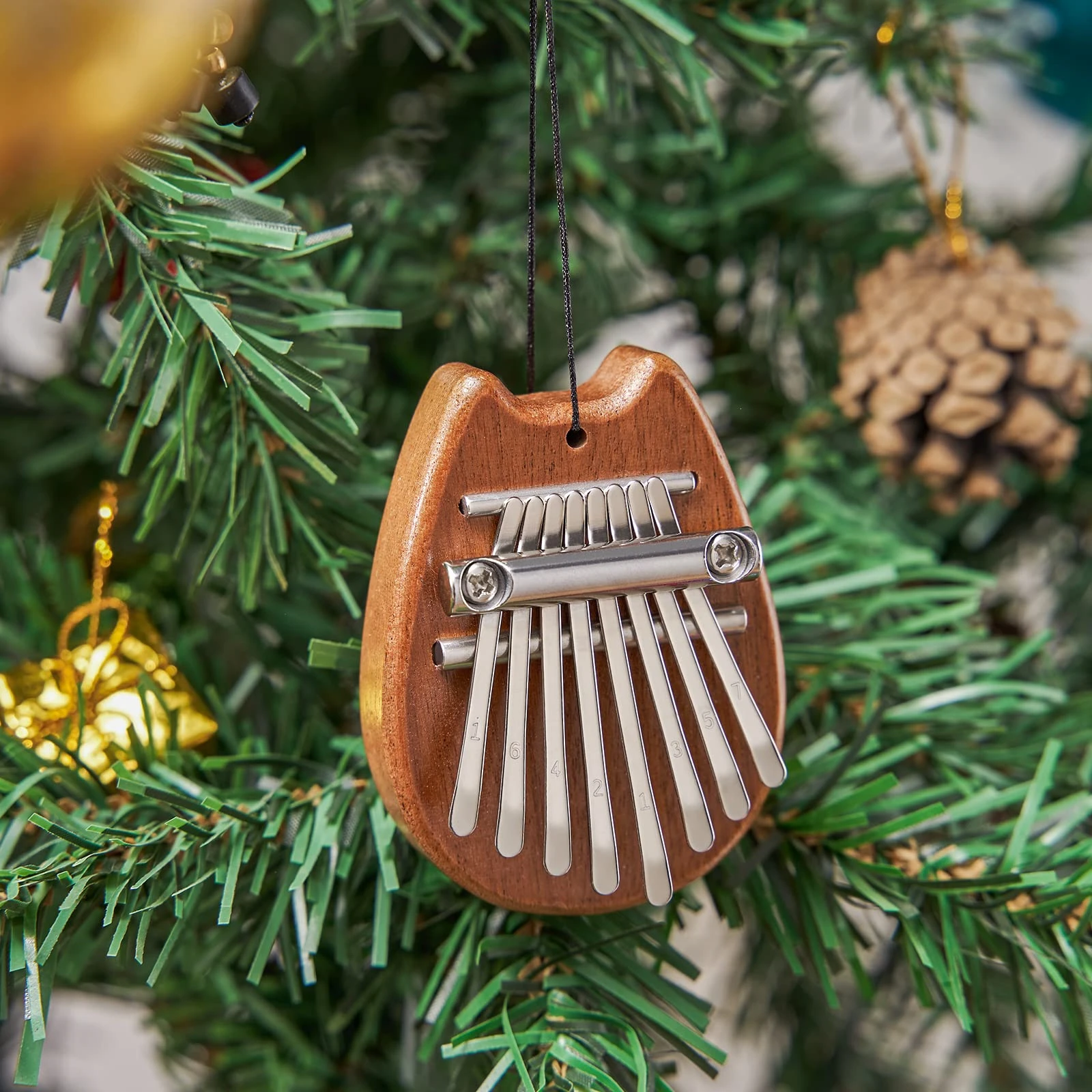Mini Kalimba 8 Tasten Daumen Klavier 1 Packung totoro Stil niedliches Instrument tragbares exquisites Geschenk-Set für Kinder – Detail 6