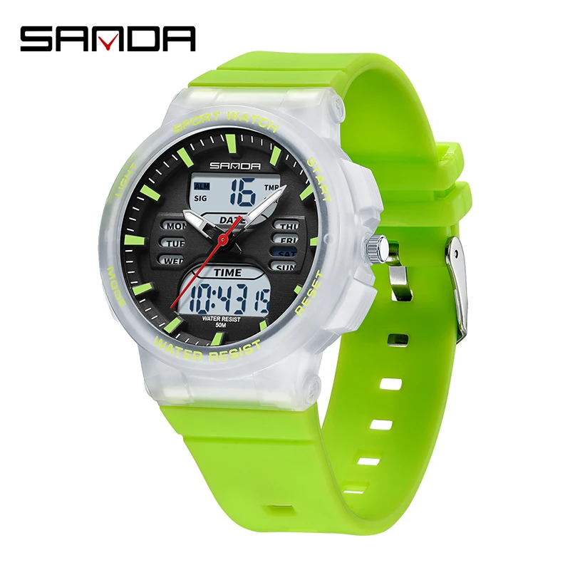 SANDA Women's Fashion LED Digital Sport Watch - Waterproof Casual Quartz Timepiece