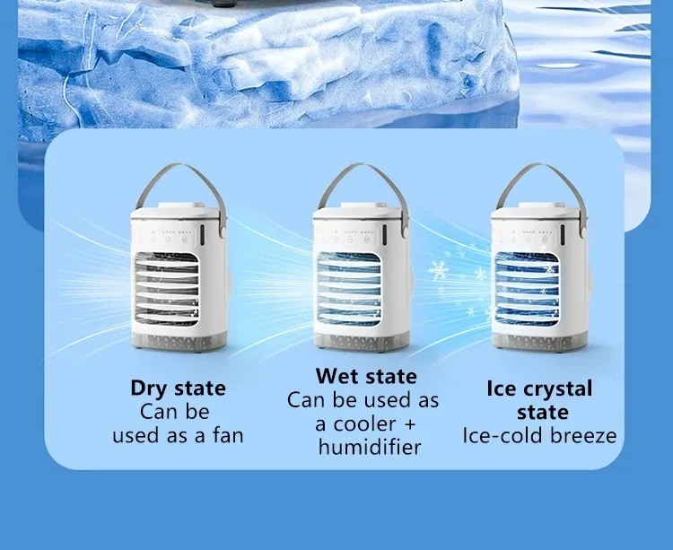 Description Picture 5 of itemSpray mini portable expandable household air conditioner desktop 600ml water cooler air supply usb power cooling fan