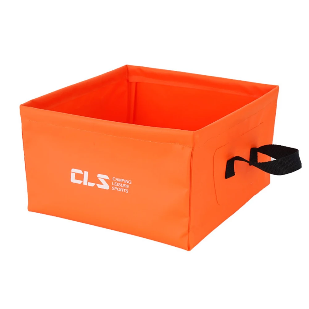 Camping Water Bucket Collapsible Bucket Camping Fishing Heavy Duty 500D PVC Lightweight Portable Tear-Resistant