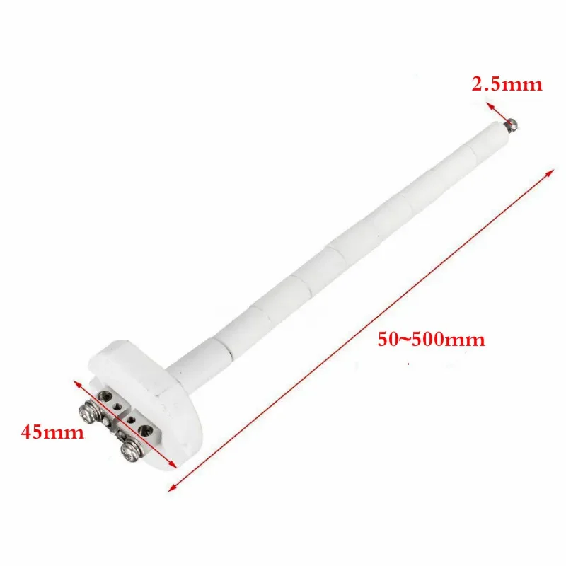 K Type Thermocouple Sensor Platinum Rhodium High Temperature Probe Ceramic Kiln Furnace Control Measuring 1300 Degrees 50-500mm thermocouple sensor
