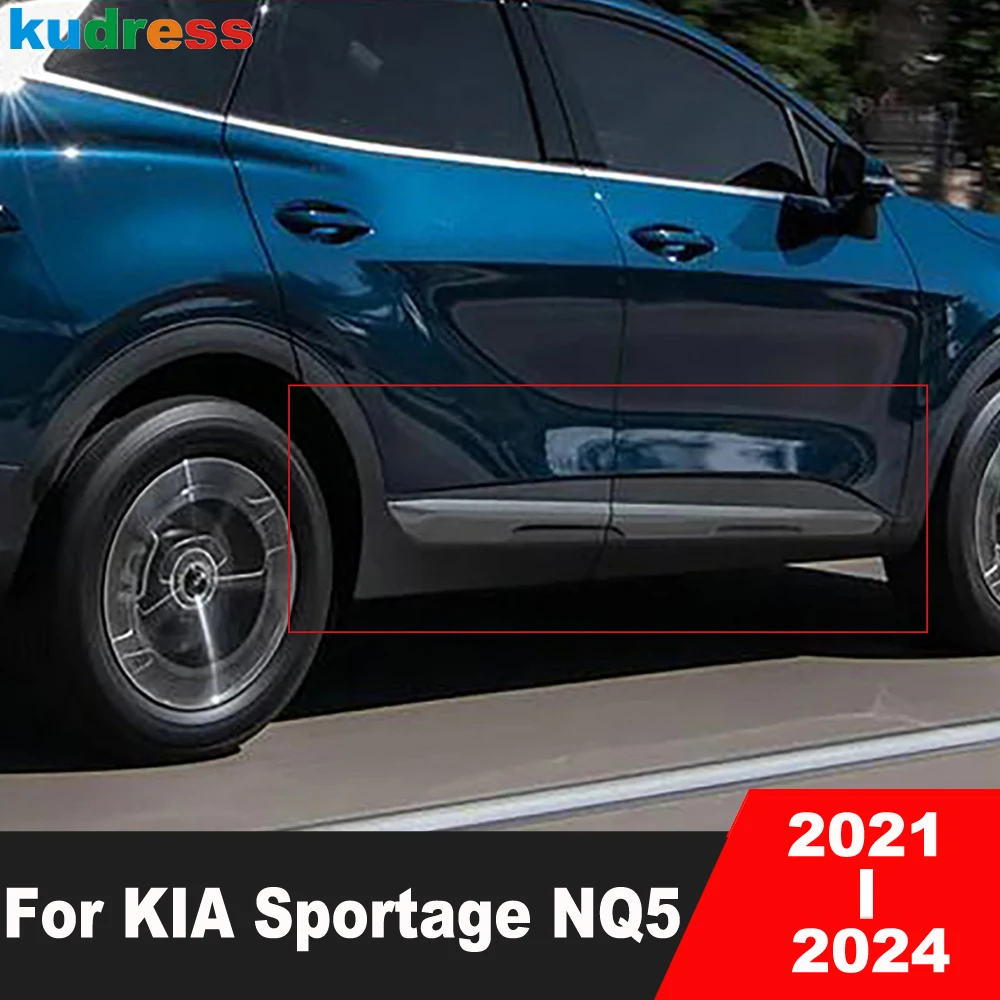 For Kia Sportage NQ5 2023-2024 Exterior Side Door Body Molding Cover Trim  4pcs