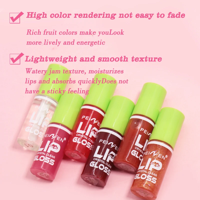 Lip Gloss Lip Makeup Lip Tint Lip Oil Mirror Makeup Products Lip Oil Moisturizing Tint Liquid Lipstick 6 Colors