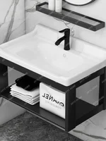 Wall-mounted wash basin, toilet, simple wash basin, wash basin cabinet combination, balcony, wall-mounted wash tray, small 2