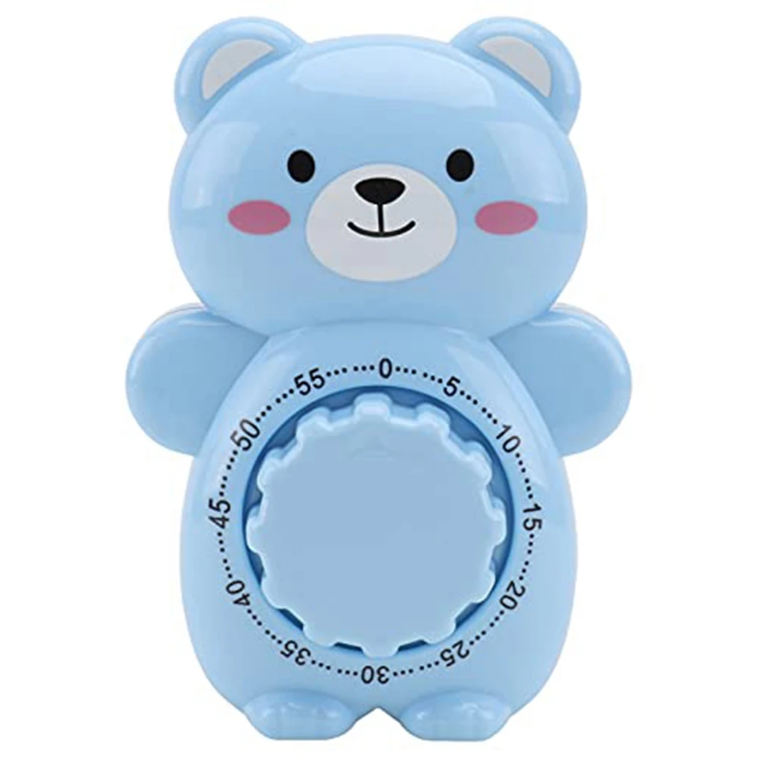 

Mechanical Timer Kitchen Timer Countdown Timer Cartoon Bear Shape Egg Timer 60 Min for Cooking,Sports,Learning,Etc,Blue