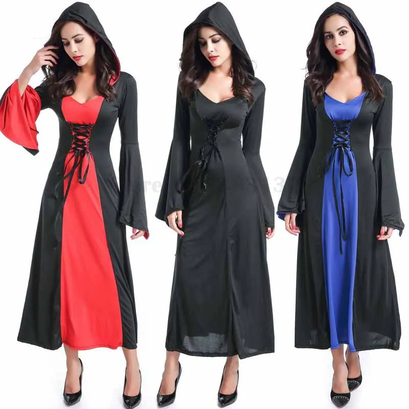 

Женское платье вампира с ведьмой, карнавальное платье для Хэллоуина, женское платье для представлений, маскарада, сексуальный костюм богини для ролевых игр