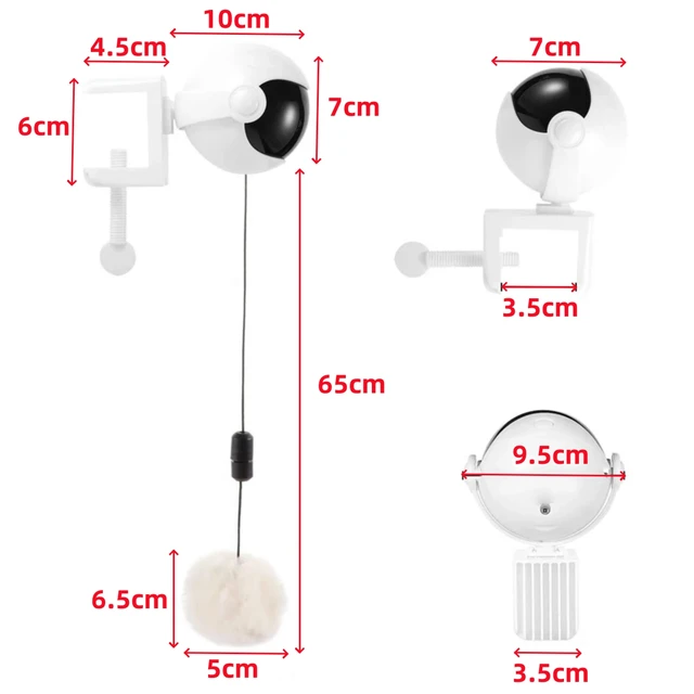 1Pc Fun Lifting Ball Electric Motion Cat Toy With Automatic Retractable Cat Teasing Ball Rotating Interactive Puzzle Pet Toys 2