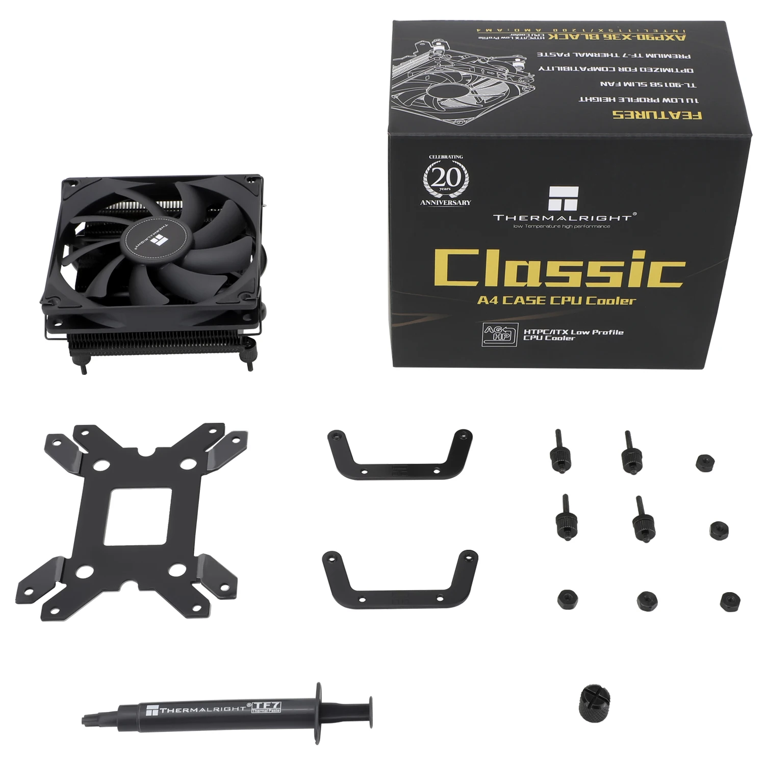 115x1155 1151 36mm Altura CPU Cooling AXP90 Preto Baixo Perfil Cooler