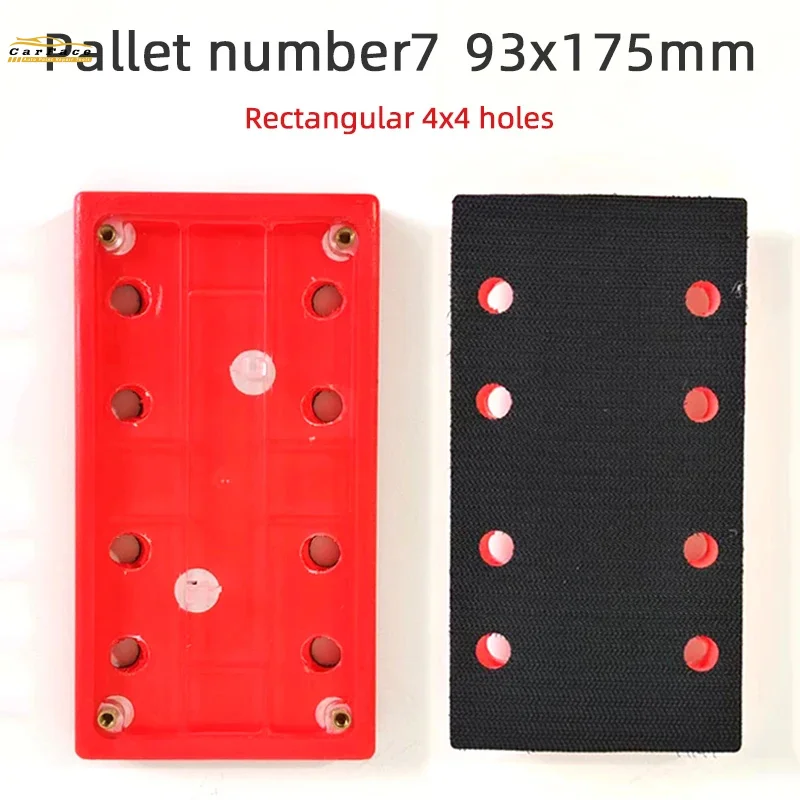8 Hole Pneumatic Polishing Machine Accessories Tray 93*175 4 4 Dry Grinding Machine Accessories Sandpaper Polishing Rectangle