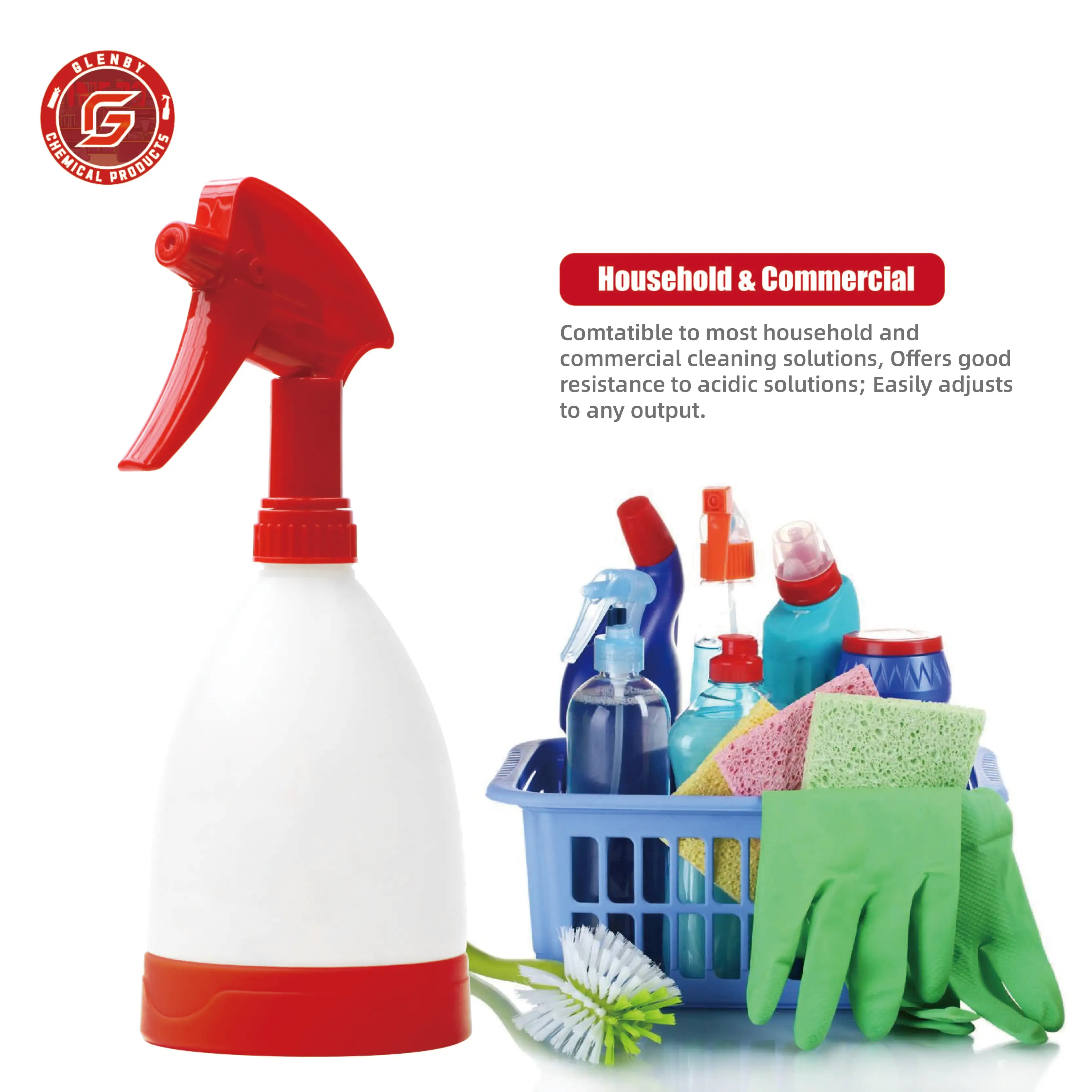 Plastic Empty Spray Bottles, For Cleaning Solutions,Bleach Spray, Professional Empty Spray Bottle,Sprayer with Adjustable Nozzle 5