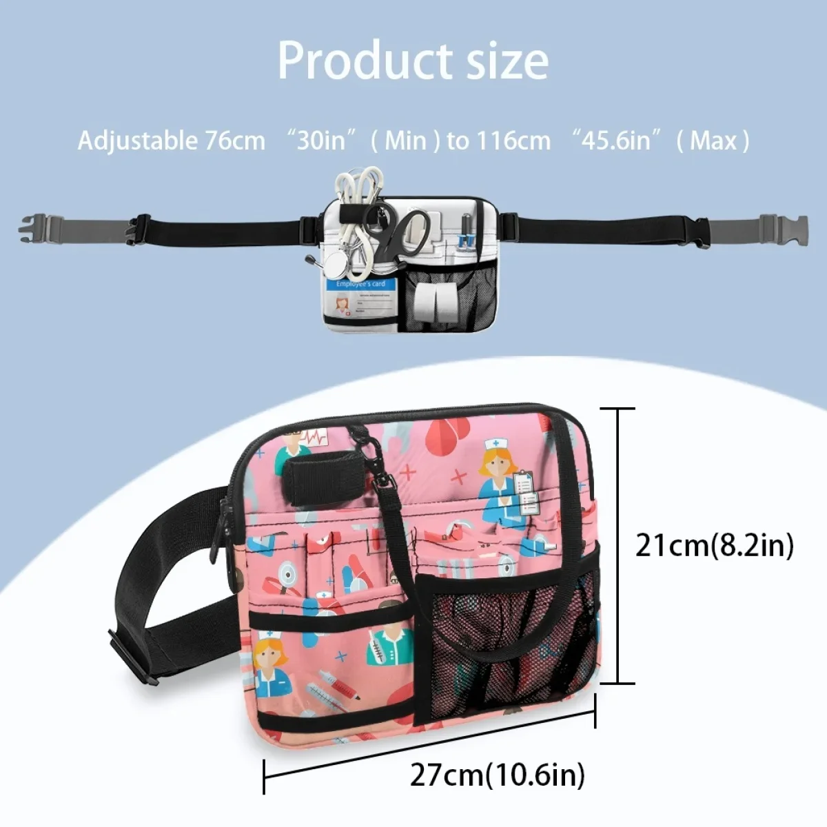 Nurse Fanny Pack Female Hospital Work Adjustable Waist Strap Medical Pouch  for Stethoscopes Bandage Scissor Belt Bag Practical