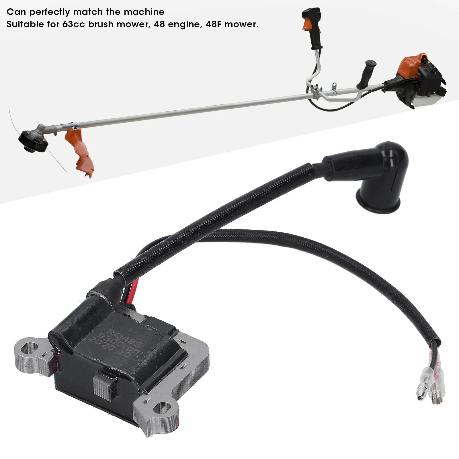 Ignition Coil Fit For 63cc Brush Cutter Grass Trimmer 48 Engine 48F Grass Cutter Mower 1E48F